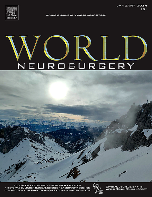 Go to journal home page - World Neurosurgery
